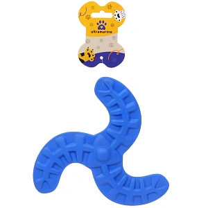 Игрушка - бумеранг для собак "Любимый БРО" , цвет синий, d-18см/100гр (лейбл)