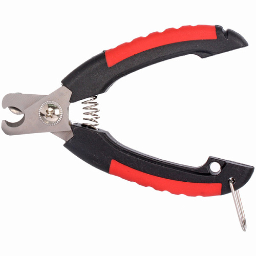 Когтерез для животных с ограничителем ЛАПУСИКИ, коллекция БРО, прорезиненная ручка, цвет чёрныйкрасный, 45125см (блистер)_3