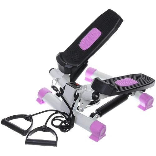 Мини-степпер поворотный с эспандерами MSR-1100, розовый_5