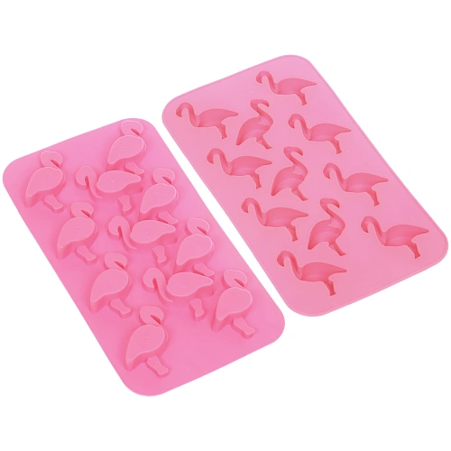 Форма для льда силиконовая "Фламинго" 19,5*10см, цвета микс