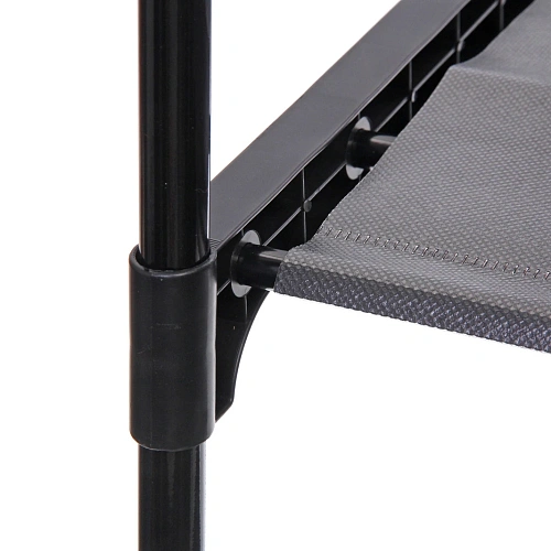 Вешалка гардеробная напольная на колесах с полкой ПЕРФЕКТХАУС, цвет черный, нагрузка 15кг и 5кг на полку, 5542160см_5