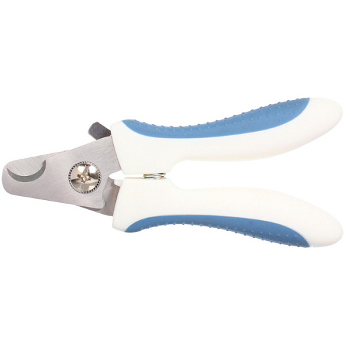 Когтерез для животных ЛАПУСИКИ, коллекция БРО, прорезиненная ручка, цвет белыйголубой, 55155см (блистер)_4