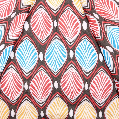 Зонт женский полуавтомат Ultramarine- Маниока, микс 6 цветов, 8 спиц, d-100см, длина в слож виде 28см, голубые цветы_6