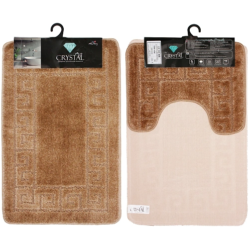 Комплект ковриков для ванной и туалета My Crystal АФИНЫ 50*80 и 40*50 мокко 