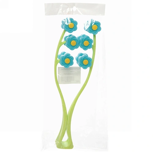 Массажер роликовый для лица и шеи Букет, микс два цвета, 12 роликов, 226см_4