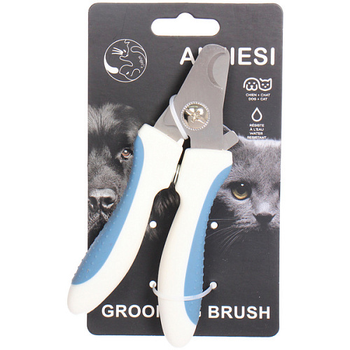 Когтерез для животных ЛАПУСИКИ, коллекция БРО, прорезиненная ручка, цвет белыйголубой, 55155см (блистер)_6