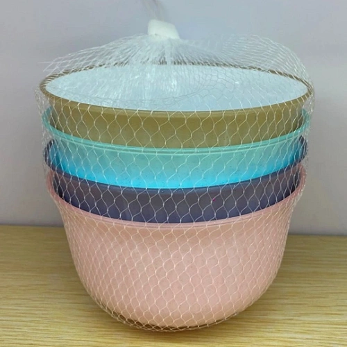 Салатник пластиковый в наборе 4шт 12*7см, цвета микс