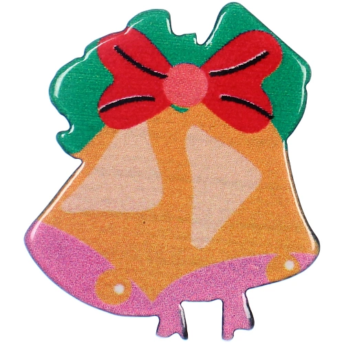 Значок "Новогодняя коллекция - Колокольчики", 2.5*2 см