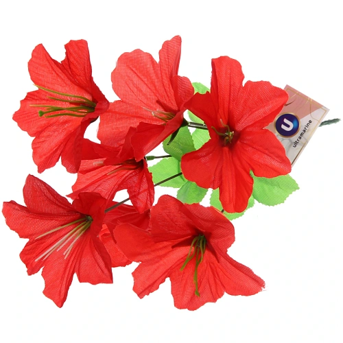 Цветы искусственные 30см "Цветочная фантазия" 7 цветков красные