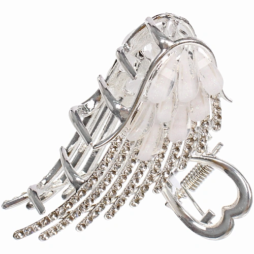 Заколка - краб для волос на блистере LAVITA, крылышко, цвет серебро и золото, 6,34см_6