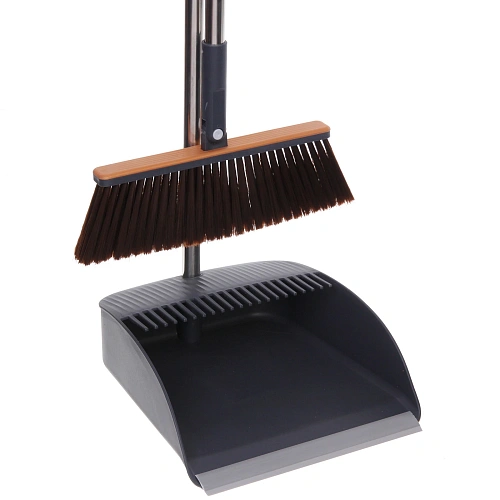 Набор для уборки, щетка для пола с совком Disco серый 1103_5