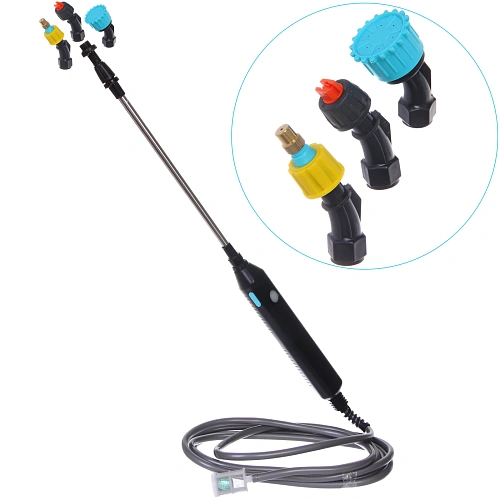 Опрыскиватель садовый "Садовник" аккумуляторный с зарядкой от USB три насадки, шланг 3м.