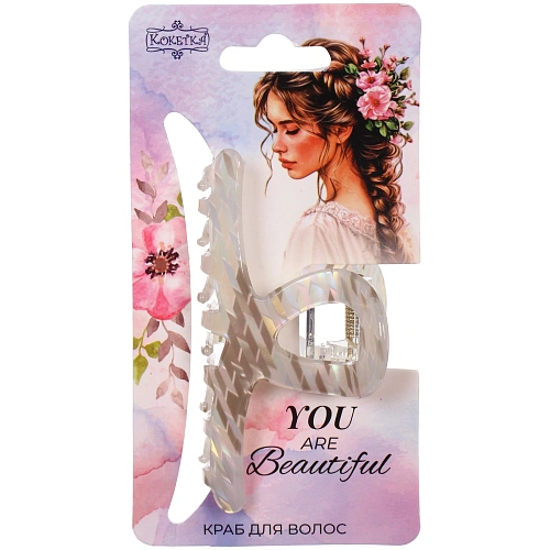 Заколка - краб для волос AKS-EMPIRE, петля, микс 6 цветов, 7,84,5см_4