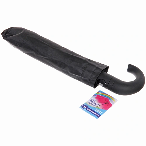 Зонт мужской автомат Ультрамарин - Эстет, цвет черный, ручка крючок, d98см_9