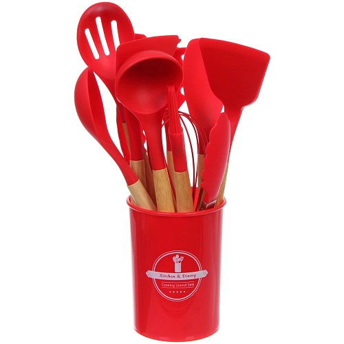 Набор кухонных принадлежностей 12шт Felicità красный_6
