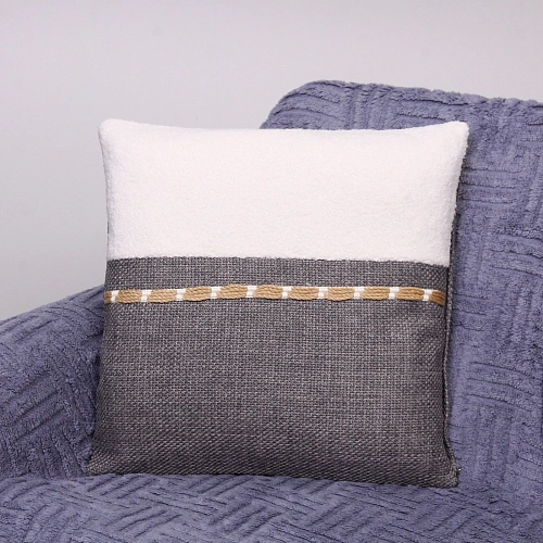 Чехол для декоративной подушки "DEFA", 43*43 см, цвет серый