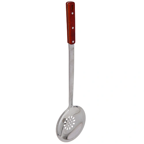 Шумовка из нержавеющей стали 4713см деревянная ручка_3