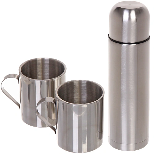 Набор походный 3предмета в сумке (Термос 500мл+2кружки 300мл)_3