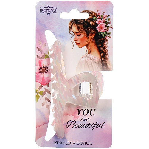 Заколка - краб для волос AKS-EMPIRE, петля, микс 6 цветов, 7,84,5см_5