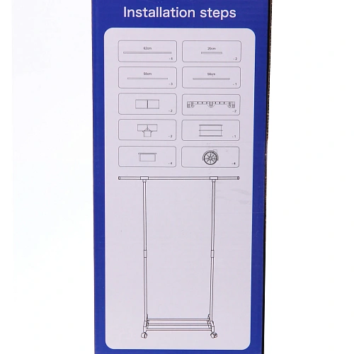 Вешалка гардеробная напольная на колесах ПЕРФЕКТХАУС, цвет черный, нагрузка до 15 кг, 9835135см_10