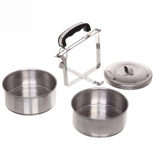 Контейнер для продуктов металлический 1311см 2уровня, пластиковая ручка_5