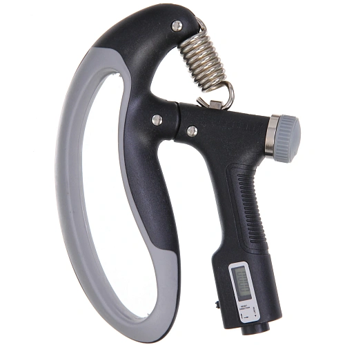 Эспандер кистевой с регуируемой нагрузкой Sportage SW02, счетчик, черный-серый_4