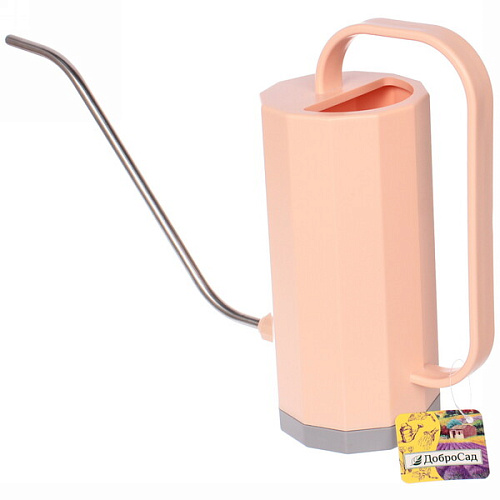 Лейка для растений "Victoria Falls" 1,2л с прикорневым поливом, baby pink ДоброСад