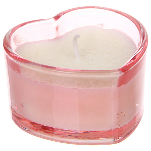 Свеча в стакане Сердечко 84,8 см, Розовый_3