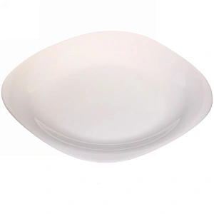 Тарелка "White magic" 25,5*25,5см стеклокерамика мягкий квадрат