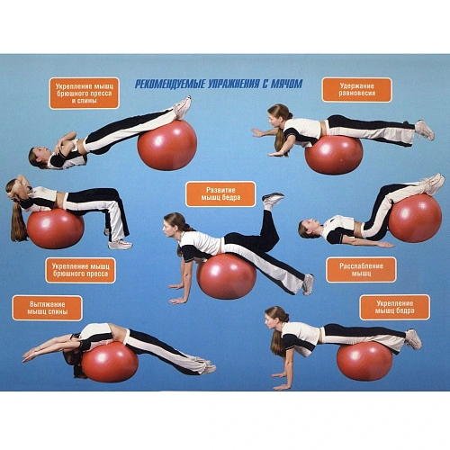 Мяч для фитнеса Sportage 75 см массажный с насосом 1000гр, серебро_15