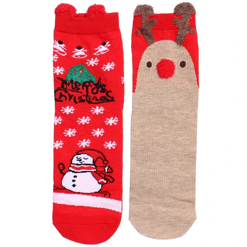 Носки женские в подарочной коробке 4шт NEXOLOD, 4 дизайна, цвет красный, р36-39_7