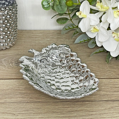 Подставка керамическая "GOLD Podarok", лоза, цвет серебро, 18*13см (упаковка индив. пленка)