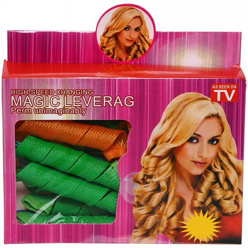 Бигуди magic leverage Волшебные спиральки 18 шт микс размеров, d-20мм_6