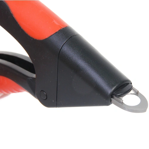 Когтерез - гильотина для животных ПРОФФ - МОЙ БРО, прорезиненная ручка, цвет красныйчерный, 816см _6