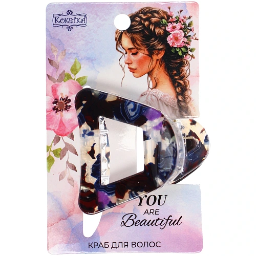 Заколка - краб для волос AKS-EMPIRE, конус, цвет микс 6 цветов,3,53,5см_4