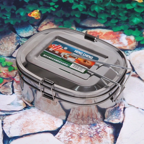 Контейнер металлический с ручкой 1713,57см, два уровня_3