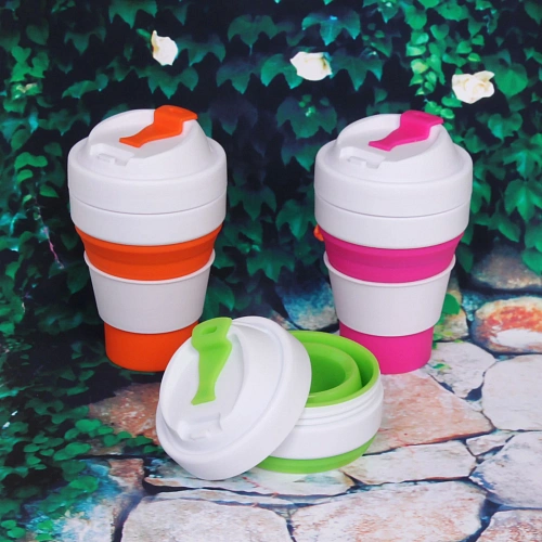 Стакан силиконовый складной 350мл Пикник с крышкой_3