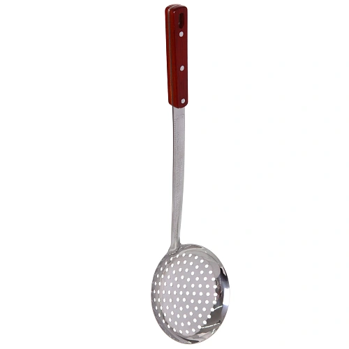 Шумовка из нержавеющей стали 4714см деревянная ручка_3