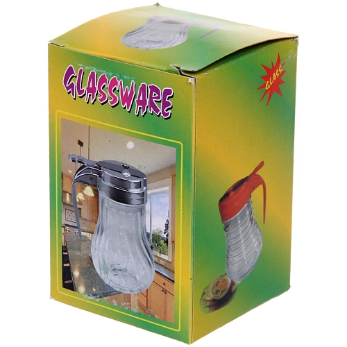 Сахарница стеклянная с дозатором крышка под металл_10