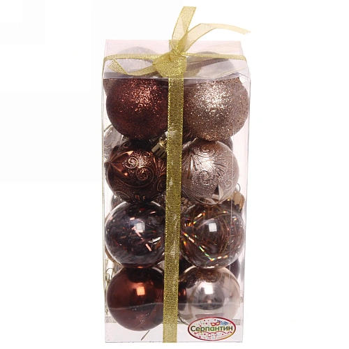 Набор шаров Волшебный вальс 5 см (16 предметов), шампаньшоколад_4