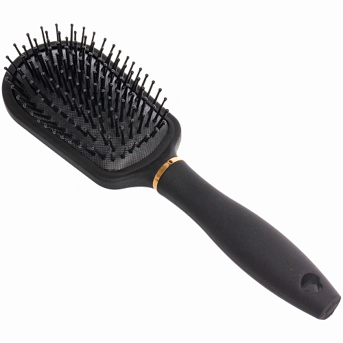 Расческа массажная СЕКРЕТ ТВОЕЙ КРАСОТЫ, трапеция, цвет черный, матовое покрытие, 6,324см_3