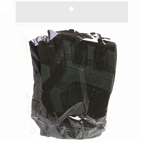 Перчатки туристические зеленые без пальцев KF75_6