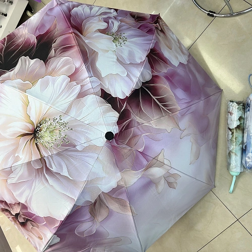 Зонт женский механический "ФИОРА", микс 4 дизайна, d-110см