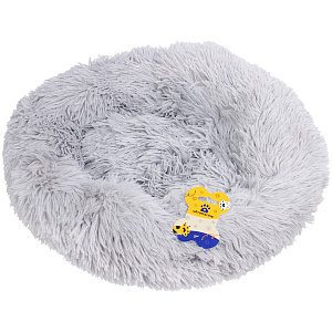 Лежанка для животных круглая "Место БРО", цвет серый, d-50см (Лейбл)