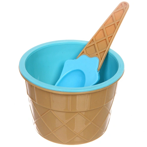 Креманка для мороженого ICE CREAM с ложкой _3