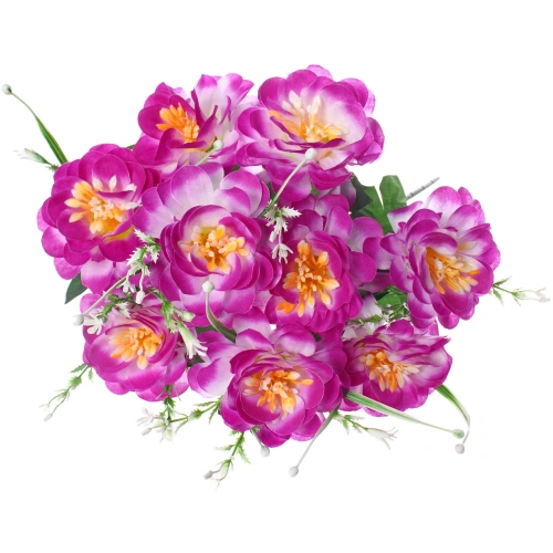 Искусственные цветы "Цветочная мелодия" 50см 9 цветков бело-сиреневык