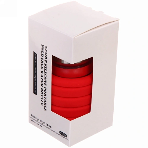 Стакан силиконовый складной 400мл Пикник с карабином_4