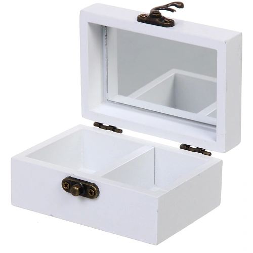 Шкатулка деревянная с зеркалом МАРЦИПАН, пудровые пионы, 95655см (в коробке)_6