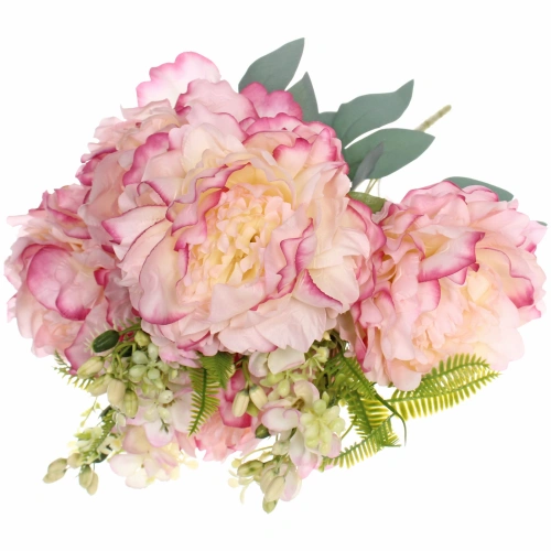 Искусственные цветы "Пионовое наслаждение" 46см 5 цветков сиреневые