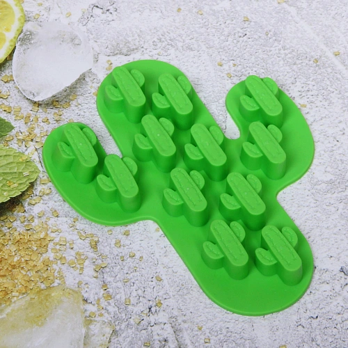 Форма для льда силиконовая Кактус 1814,5см, цвета микс_6